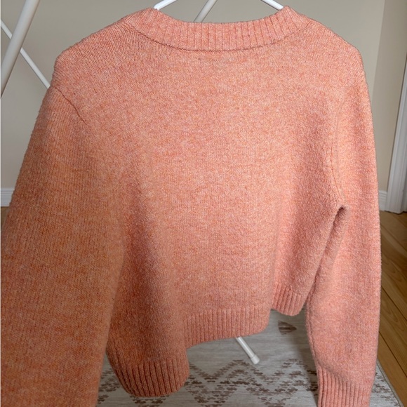 American Eagle Coral Cropped  cardigan size M - Picture 4 of 5